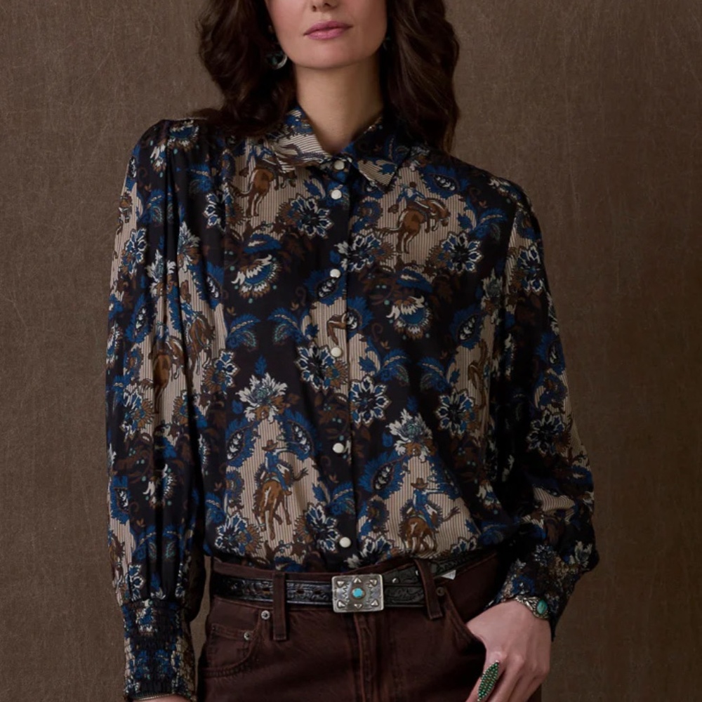 Dewitt's Damask Blouse by Double D Ranch